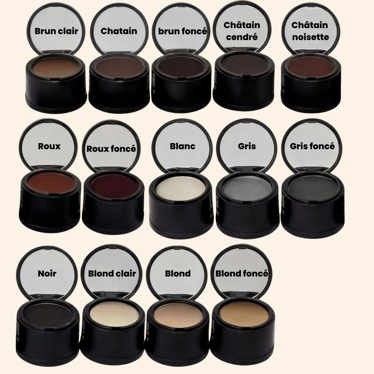 Couverture instantanée et naturelle pour les cheveux clairsemés et les racines