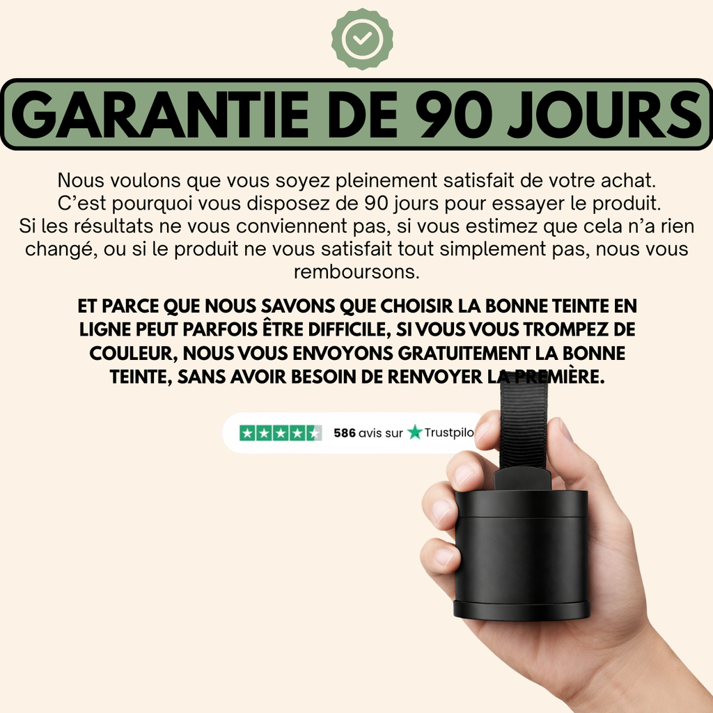 Couverture instantanée et naturelle pour les cheveux clairsemés et les racines